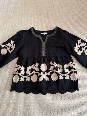 Rose and Rose black Gladiola top size Small.